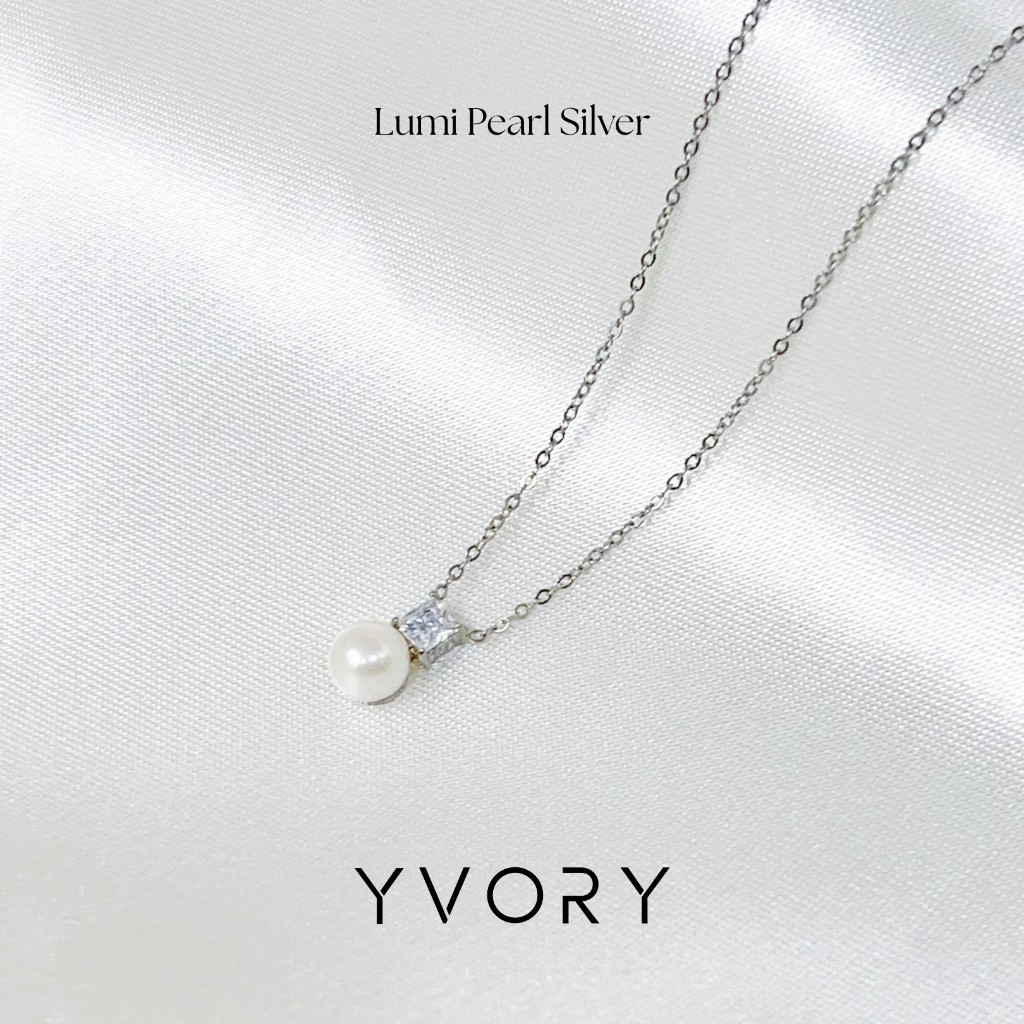 🌬️ Lumi Pearl Silver Necklace ✨G04