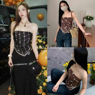 📍พร้อมส่ง📍3074💌เสื้อเกาะอกหลัง ด้านหลังเป็นผ้ายืด เนื้อผ้าดี…