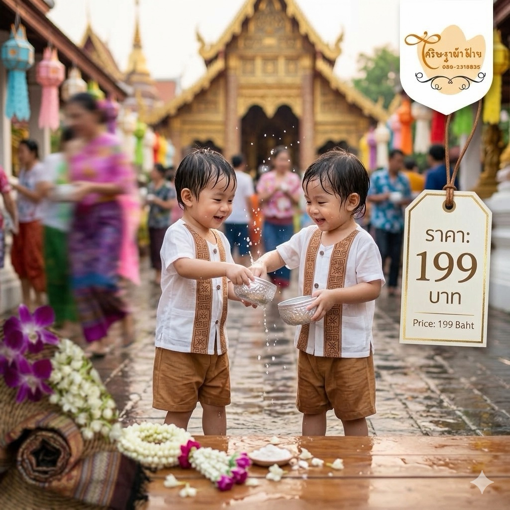 พื้นเมืองพิมพ์ลาย กางเกงขายาวและขาสั้น ใส่สบาย ผ้าไม่ตกสี