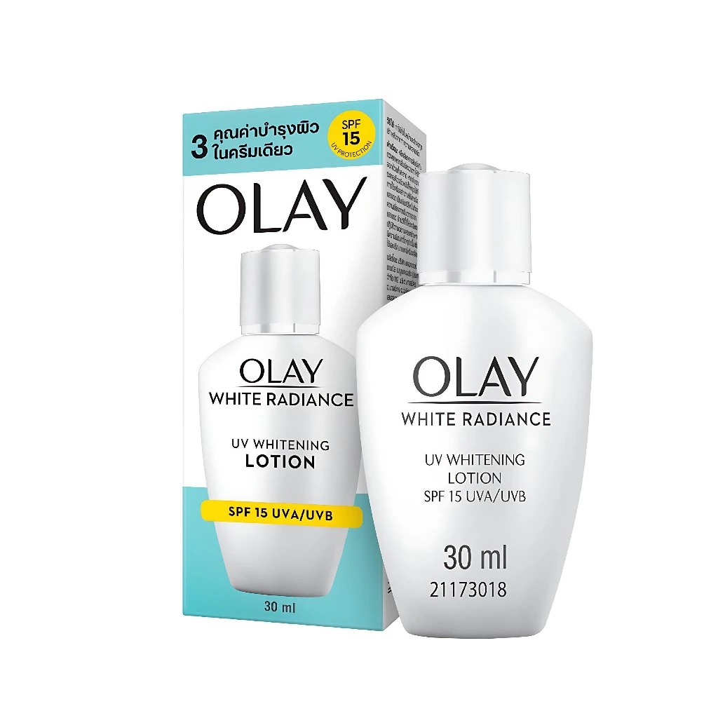 แบบใหม่OLAY White Radiance 3 in 1 UV Whitening Lotion 30 ml. SPF15 โอเลย์ ไวท์ เรเดียนซ์ ยูวี ไวท์เทนนิ่ง โลชั่น (46046)