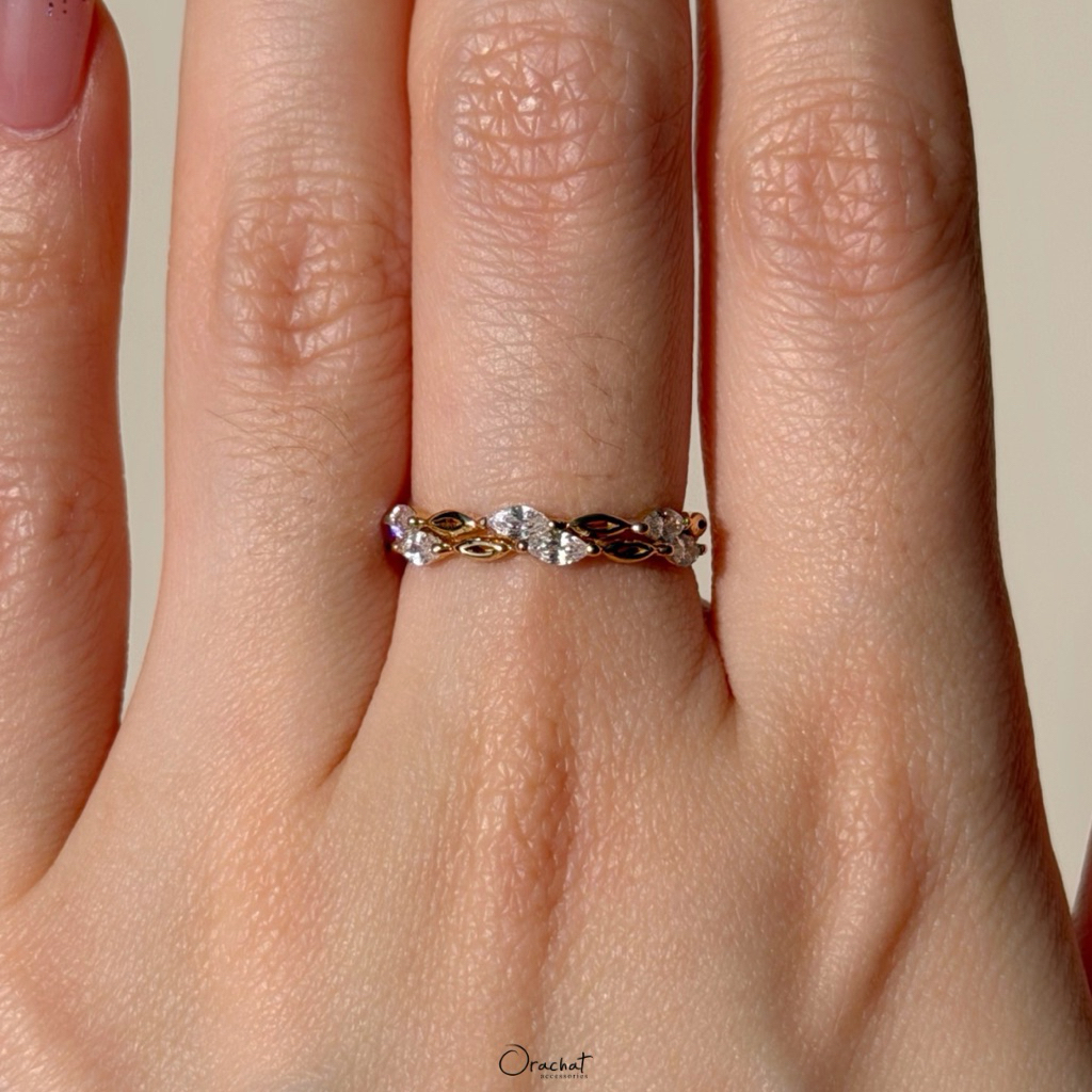 Orachat | Diana 100 H&A ring. (แหวนตัวเรือนเงินแท้ 92.5 / หากใส่ไม่พอดีเปลี่ยนขนาดฟรี 1 ครั้ง)
