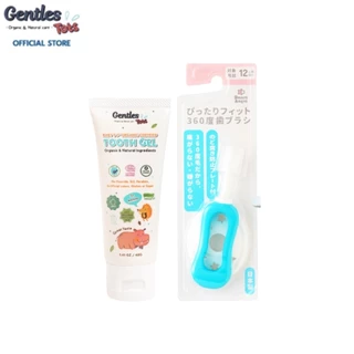 Gentles-tots ชุดเซทฟันซี่แรก ยาสีฟันสูตร Baby+แปรง 360 องศา(มีแปรง 3 รุ่นให้เลือกนะค่า)