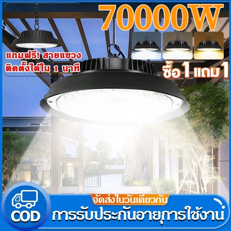 🔥ซื้อ 1 แถม 1🔥โคมไฟติดเพดานโซล่าเซลล์ สไตล์วินเทจ - แสง 3 สี (ขาว/เหลือง/อุ่น) เปิด-ปิดอัตโนมัติ มีรีโมทคอนโทรล 💡