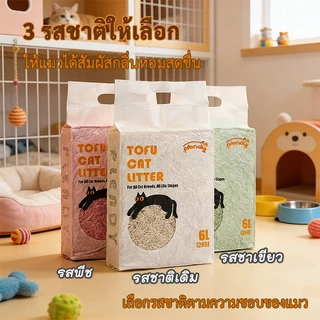 Plendy ทรายแมวเต้าหู้ ออร์แกนิค 100% ผลิตจากกากถั่วเหลืองธรรมชาติ 6 ลิตร