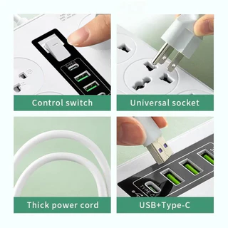 PAE รางปลั๊กไฟ 2300W ปลั๊กสามตา 3ช่อง 6ช่อง และ 7ช่อง USB 2ช่อง / Type-C 2ช่อง ปลอดภัย ได้มาตรฐาน มีมอก. รับประกัน