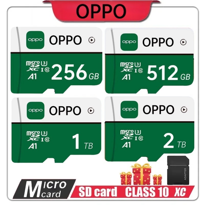 Original OPPO Memory Card 1TB 2TB High Speed Micro TF SD Card 512GB 128GB SD U3 TF Card For Phone