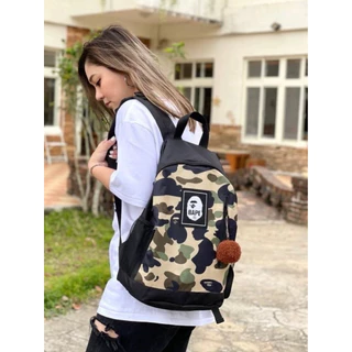 ⚡️🦊[PRE] 🇯🇵 BAPE KIDS by A Bathing Ape Camo Backpack with MILO Charm กระเป๋าเป้สะพายหลัง