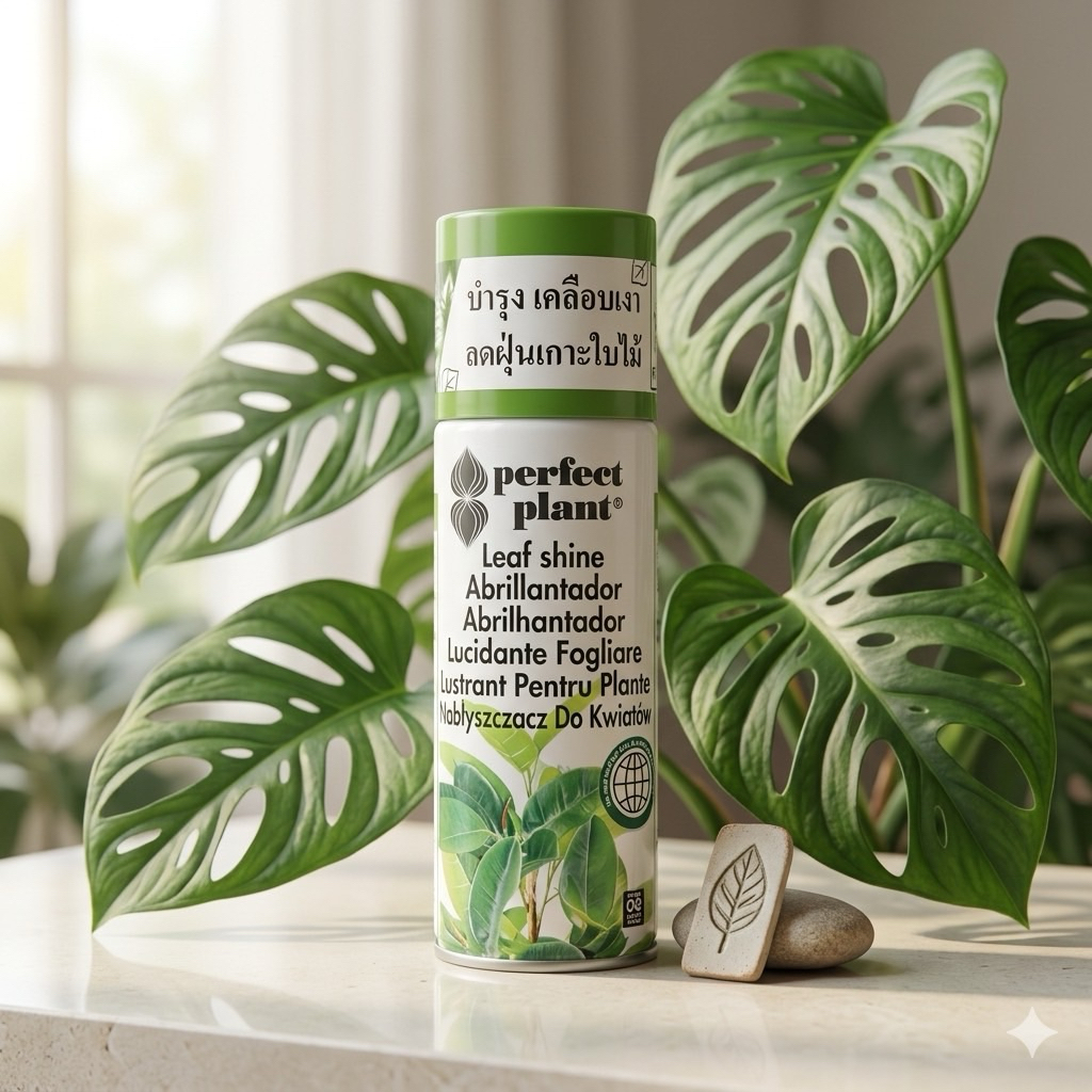 สเปรย์ใบมัน เงา เคลือบใบมัน ใบเงา ฝุ่นไม่เกาะ นำเข้าจากต่างประเทศ Polish plants Polish plant
