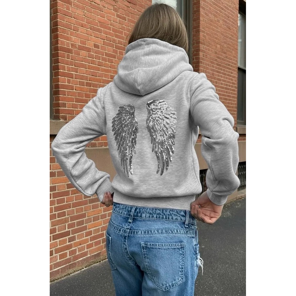 พรีออเดอร์ 🌺 Subdued | Angel Wing 🪽 Zip Hoodie