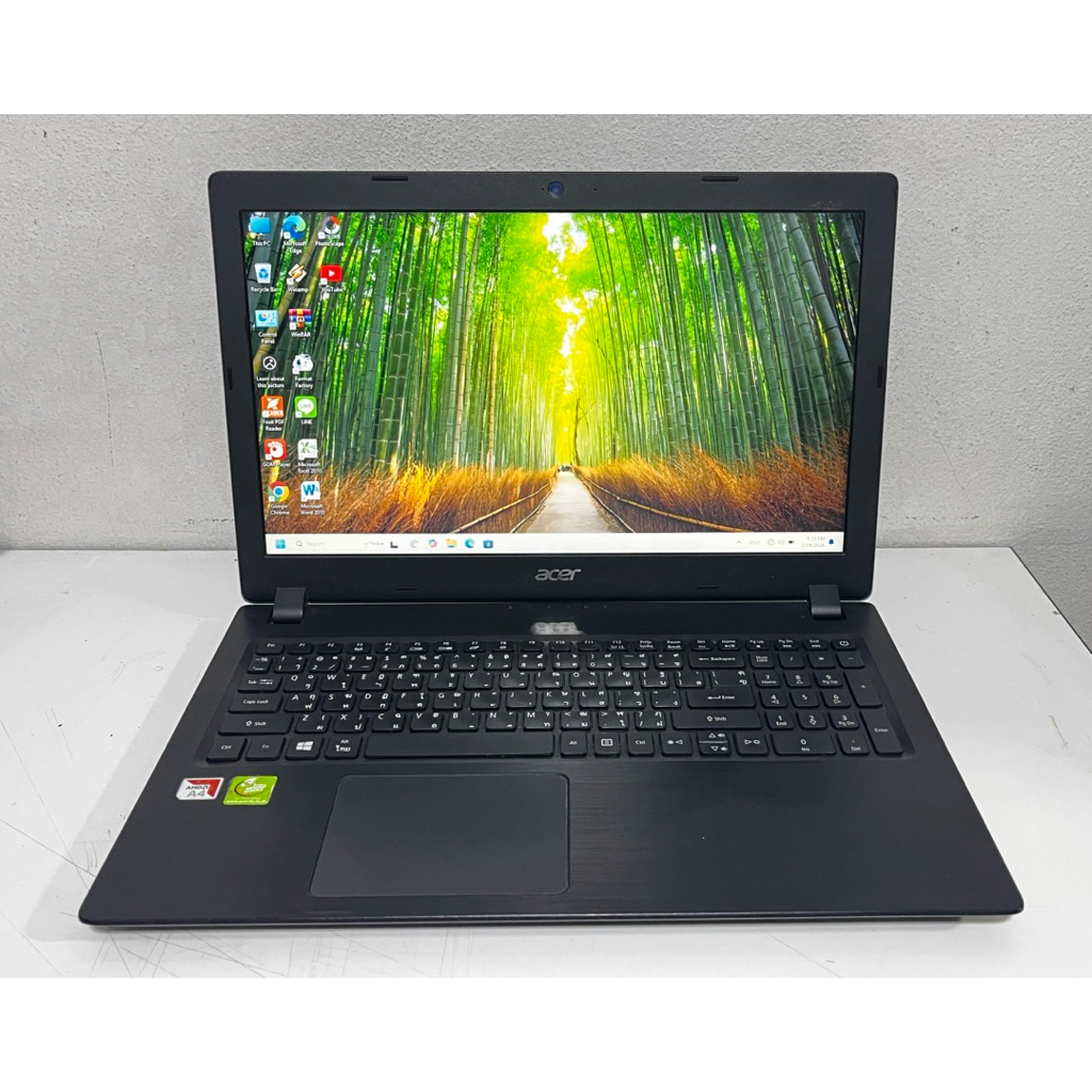 Acer A315-21 โน๊ตบุ๊ค Notebook มือสอง สภาพสวย Cpu A4 Ram4G M.2 240G จอ 15.6” ฟรีเมาส์ไร้สาย