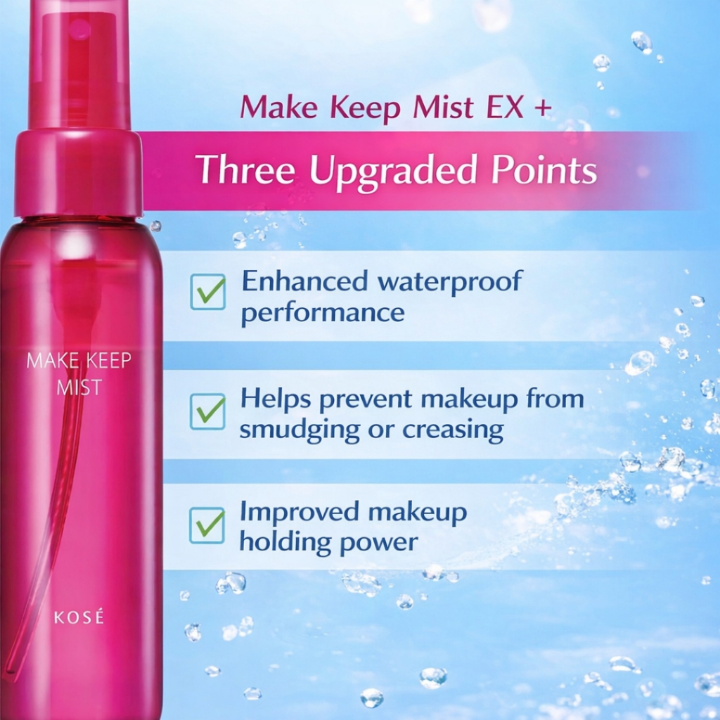 [แท้/สูตรใหม่] Kose Make Keep Mist EX+ 80ml สเปรย์ล็อคเมคอัพ กันน้ำ กันเหงื่อ คุมมัน เมคอัพไม่ติดแมสก์ โคเซ่ ญี่ปุ่น