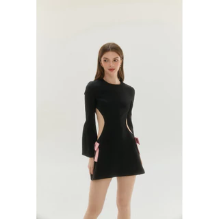 Aristokrat Coquette Rosy Dress เดรสเปิดข้าง ผูกโบว์ เซ็กซี่หรู Minimal Luxury