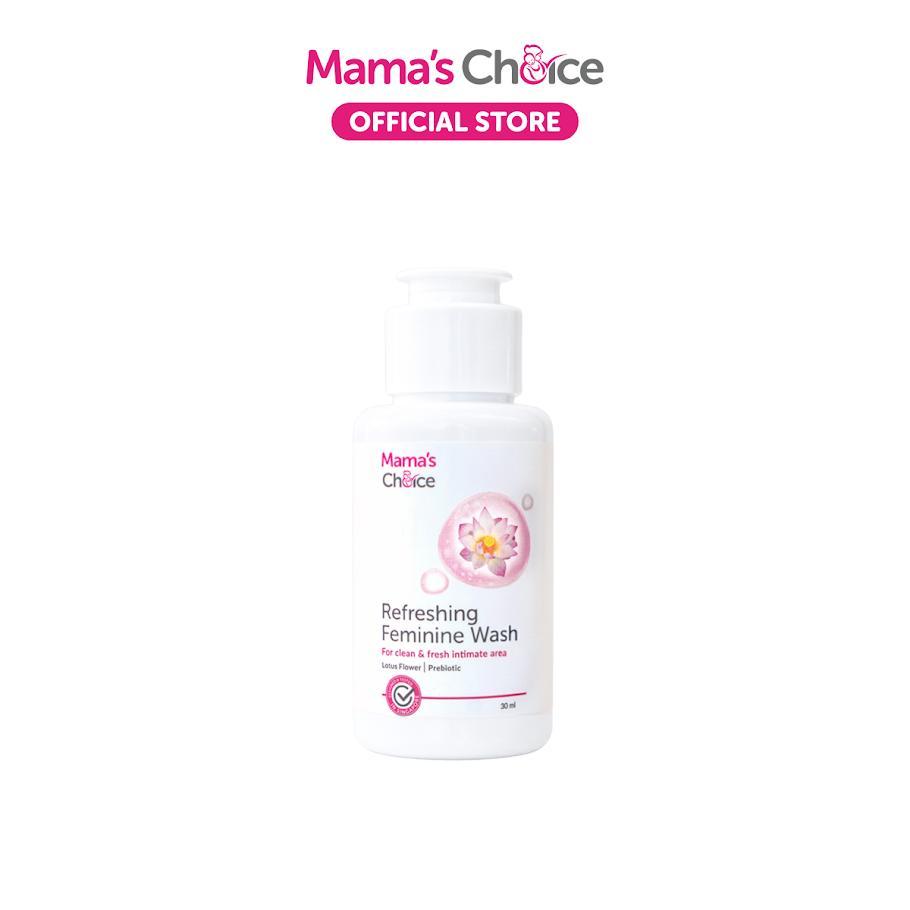 Mama's Choice (ขนาด 30 มล) ผลิตภัณฑ์ทำความสะอาดจุดซ่อนเร้น สูตรอ่อนโยน  | Refreshing Feminine Wash 30 ML