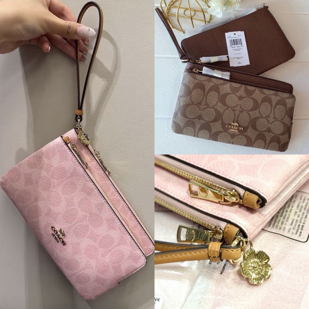 AD🎀 (สด-ผ่อน) คล้องมือ 2L C5576  CEF61 DOUBLE ZIP WALLET