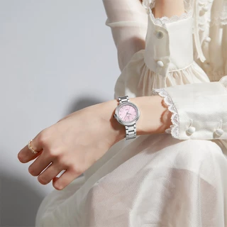 PLAYBOY นาฬิกา ผู้หญิง watch 100% ของแท้ ควอตซ์ สายสเตนเลส แฟชั่น ความสง่างาม สีชมพู 3536