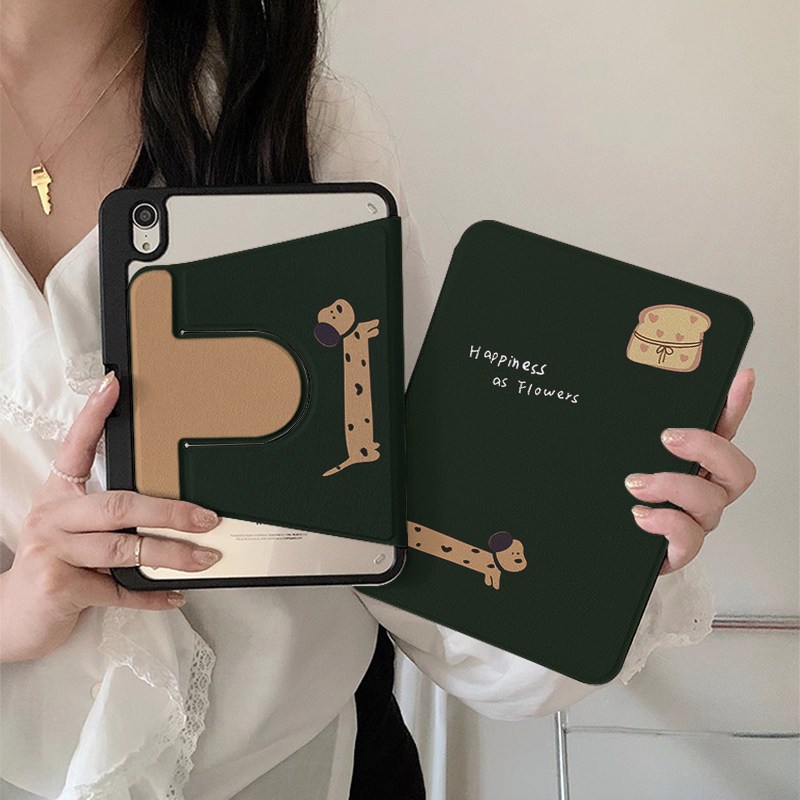 🔥จัดส่งภายใน24ชั่วโมง🔥เคสiPadหมุน 360° dachshund Air8/7 13 Gen9 Pro11 ลูกสุนัข caseipad Gen12 Air5