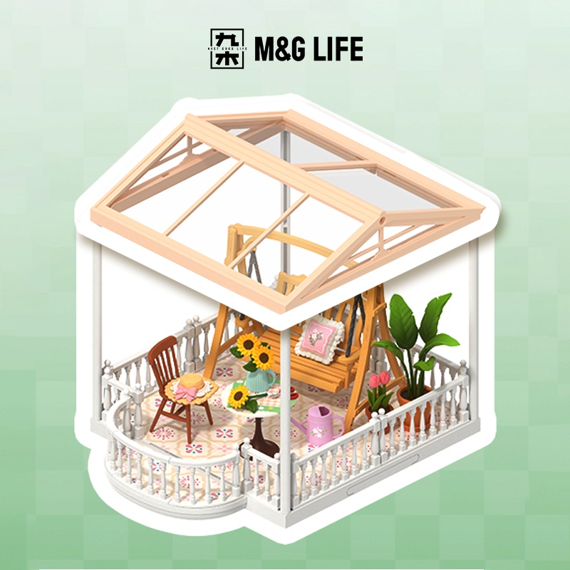 M&G LIFE x ROLIFE DIY Super World Series โมเดลประกอบอุปกรณ์เสริมหลังคาแบบฉีดขึ้นรูป