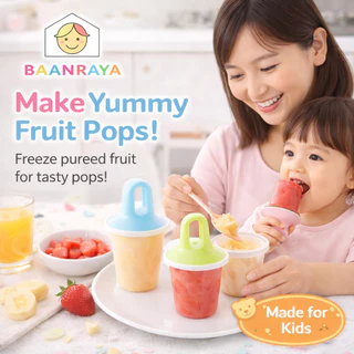 แม่พิมพ์ไอศกรีม เด็ก Ice Cream Mold DIY ทำไอติมโฮมเมด พิมพ์เยลลี่ วุ้น น้ำแข็ง Food Grade Baan Raya