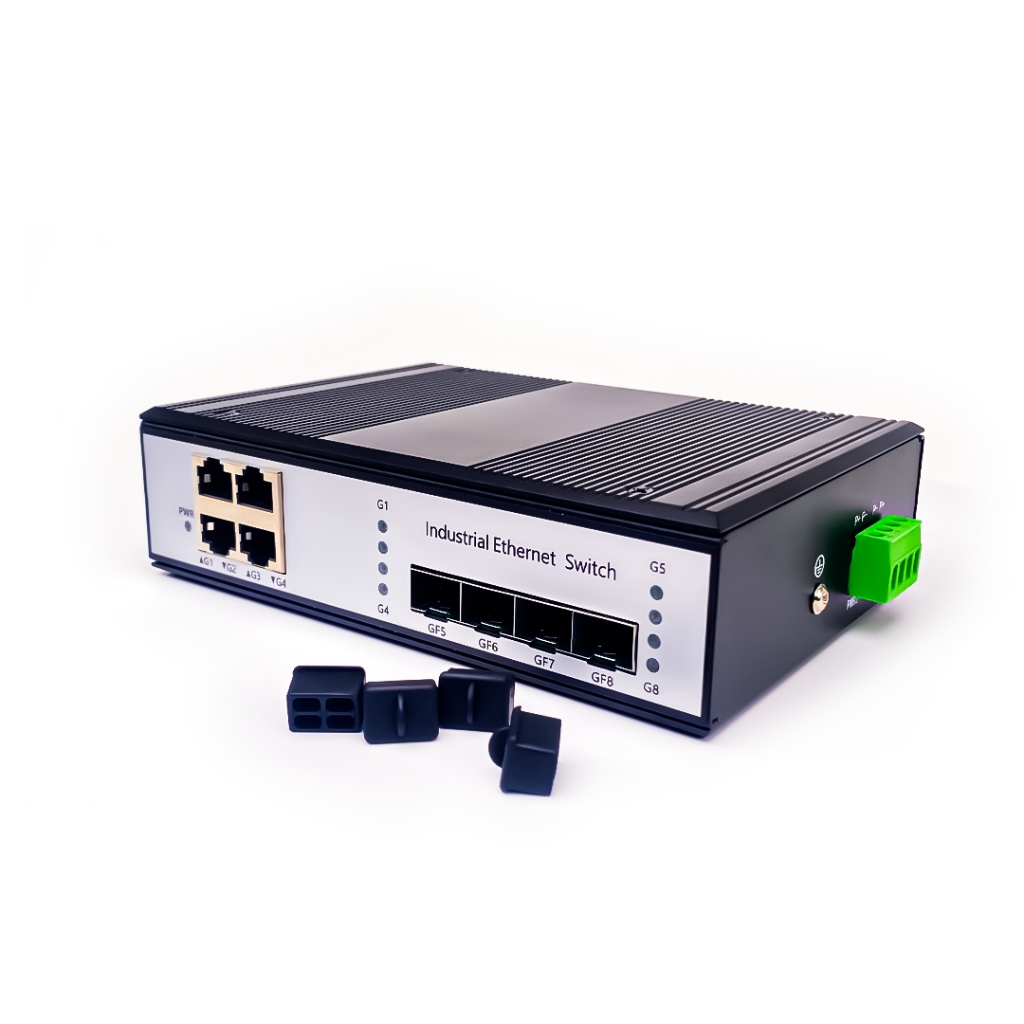 Industrial Network Switch 4 GE + 4 SFP