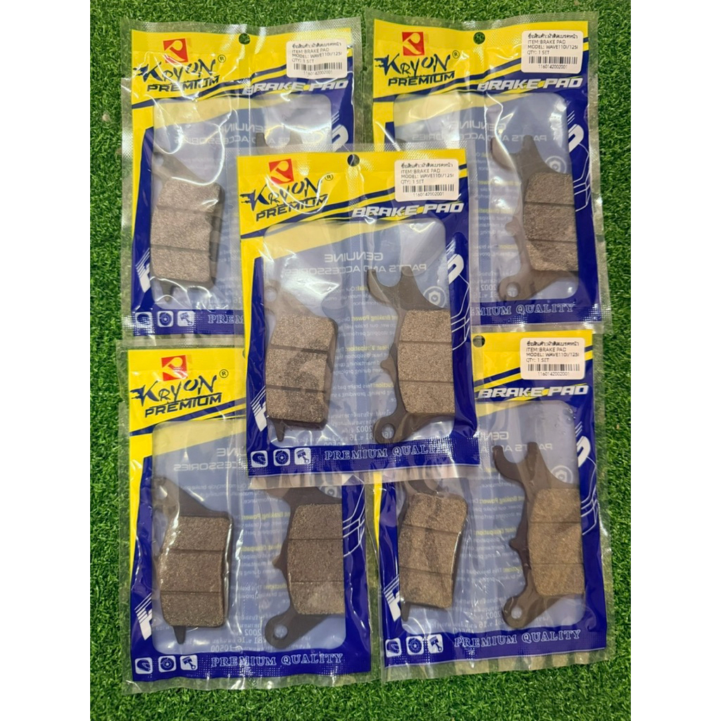 ผ้าเบรคหน้า 5 คู่ (เกรดดี) WAVE110i ทุกรุ่น, WAVE125i-NEW ปลาวาฬ 06455-KWB-601