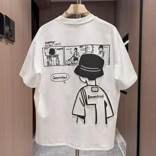 BEAR BABY เสื้อยืดเด็กผู้ชาย คอลเลคชั่นฤดูร้อน 2026 ลายการ์ตูน เท่และมีสไตล์ แขนสั้นลำลอง ทรงหลวม