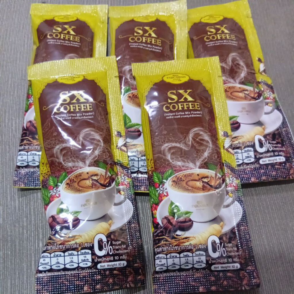 กาแฟสำเร็จรูปSX COFFEEแบบแบ่งขาย5ซอง