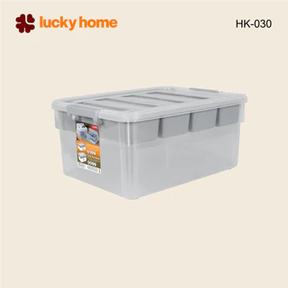 LUCKY HOME กล่องเครื่องมือมีฝาปิดพร้อมถาดแบ่งช่อง HK-030ขนาด ( กว้าง x ยาว x สูง ) : 36.8 x 50 x 19.8 cm (30L)