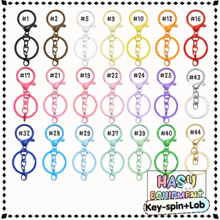 HasuEquipment 1 ชิ้น พวงกุญแจใส่ตะขอ Key Spin+Lob พวงกุญแจแฟนซี สำหรับทำ Keychain พวงกุญแจ Hasu Equipment [KS+Lob]