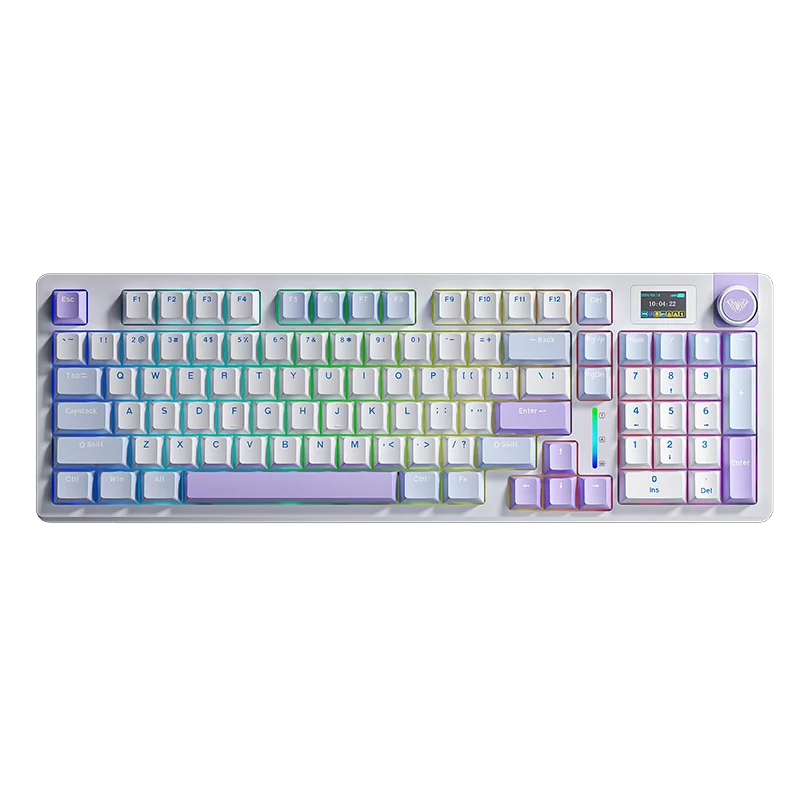 AULA S98Pro คีย์บอร์ดไร้สาย Display Gasket Mechanical Keyboard คีย์ไทย รับประกัน 2 ปี