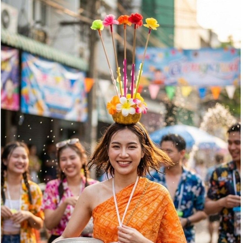 คาดผมตรีมงานวัดและงานแต่งถังผ้าป่าบาตรหลวงพี่ชุดสังฆทาน อลังการ ที่คาดผมหุ้มกำมะหยี่