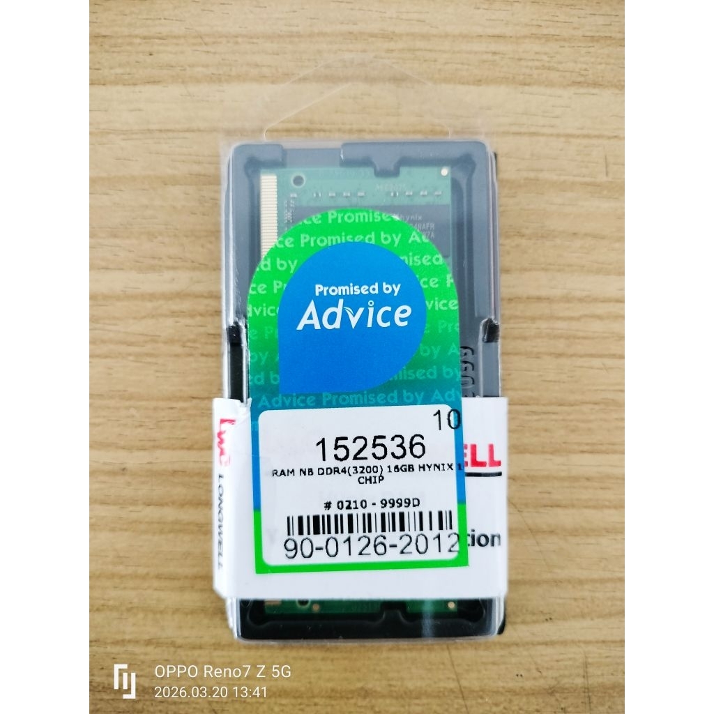 RAM Notebook SKhynix 16GB DDR4 บัส3200MHz ของใหม่ ประกัน Advice L-T