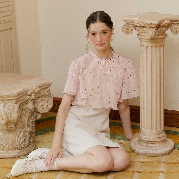 La Mignonne (XS-5XL) Moletz Ticci Dress เดรสใส่ทำงานรุ่นนี้มาพร้อมแต่งระบายผ้าพริ้วที่ช่วงอก เนื้อผ้าใส่สบาย ทรงสวยใส่แล