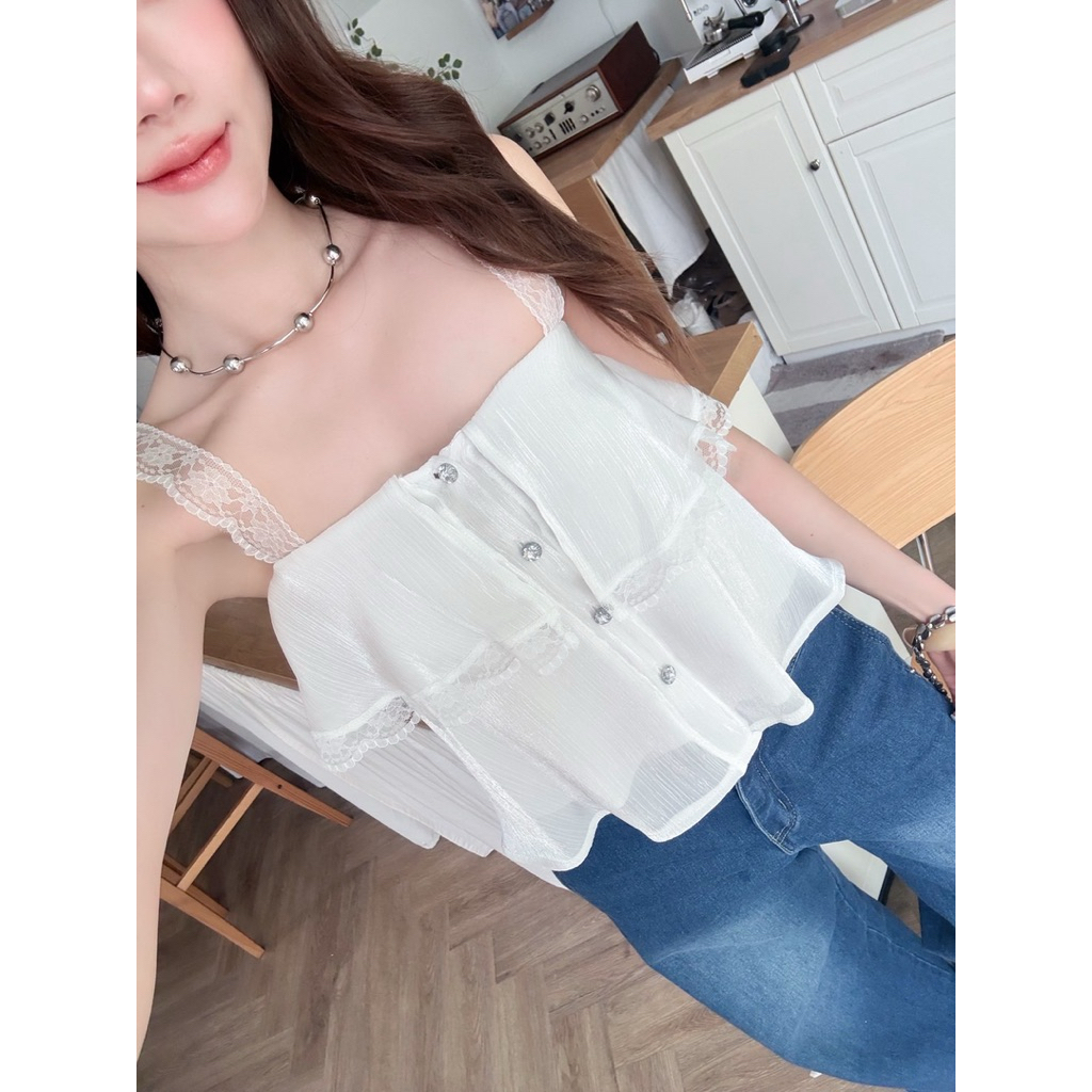 สายเดี่ยวสวีทตี้ลูกไม้