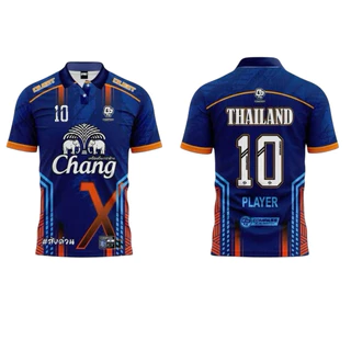 เสื้อกีฬาคอปกแขนยาว เสื้อคอปกแขนยาวพิมพ์ลายใส่ได้ทั้งชายและหญิง