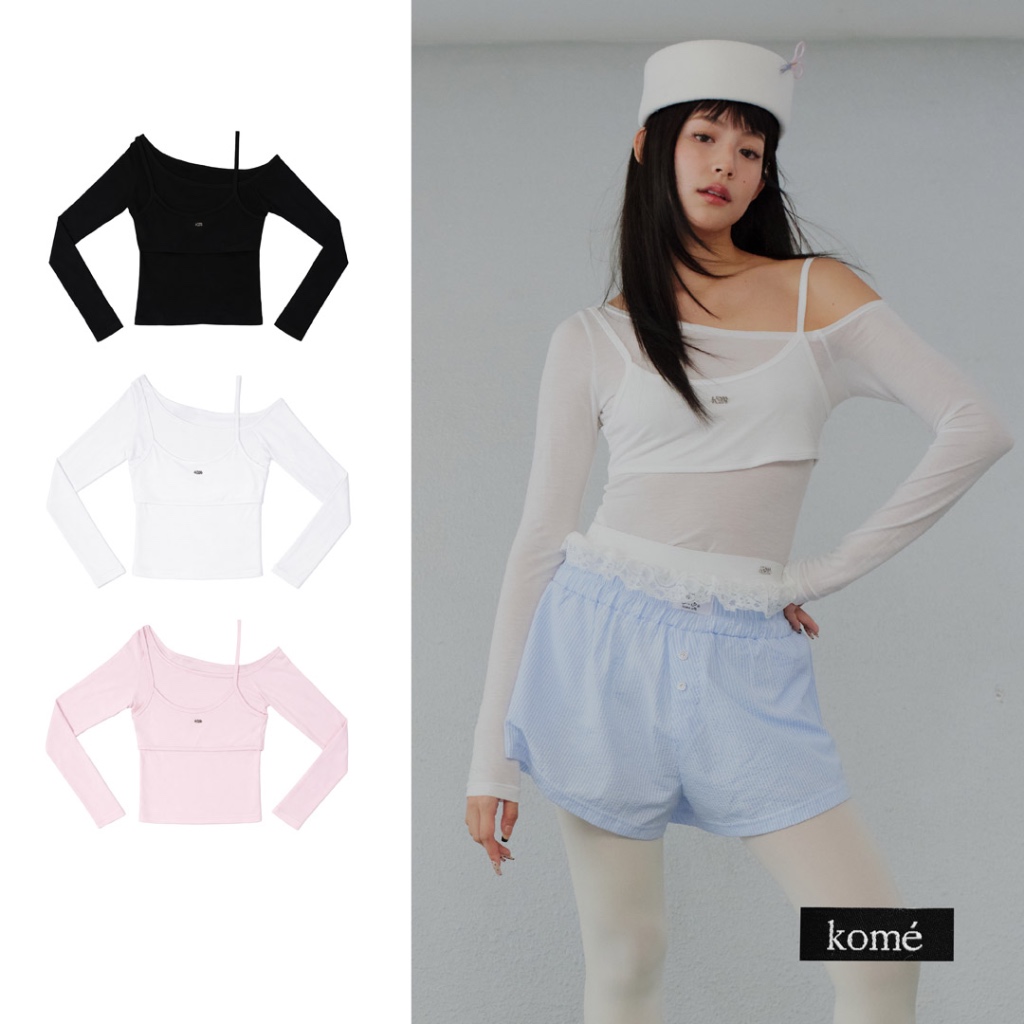 kome.offi เสื้อ 2 เลเยอร์ Komé Amour Top