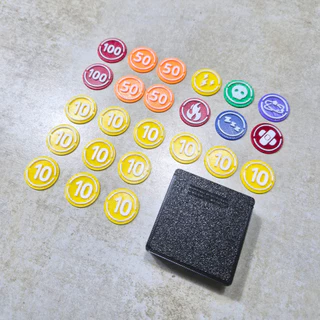 Pokemon TCG Tokens, Damage Counters & Storage Case – ชุดโทเคนและกล่องเก็บสำหรับการเล่นเกมการ์ดโปเกมอน [3D Print]