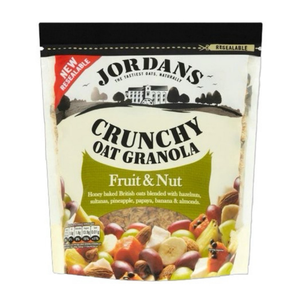 Jordans Crunchy Granola Fruit & Nut 750g กราโนล่ากรุบกรอบ รสผลไม้และถั่ว
