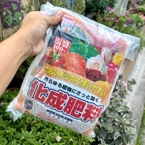 ปุ๋ยเคมีละลายช้า 2Kg สูตรเสมอ 8-8-8 ญี่ปุ่น SUN&HOPE  บำรุงทุกส่วน ต้นแข็งแรง