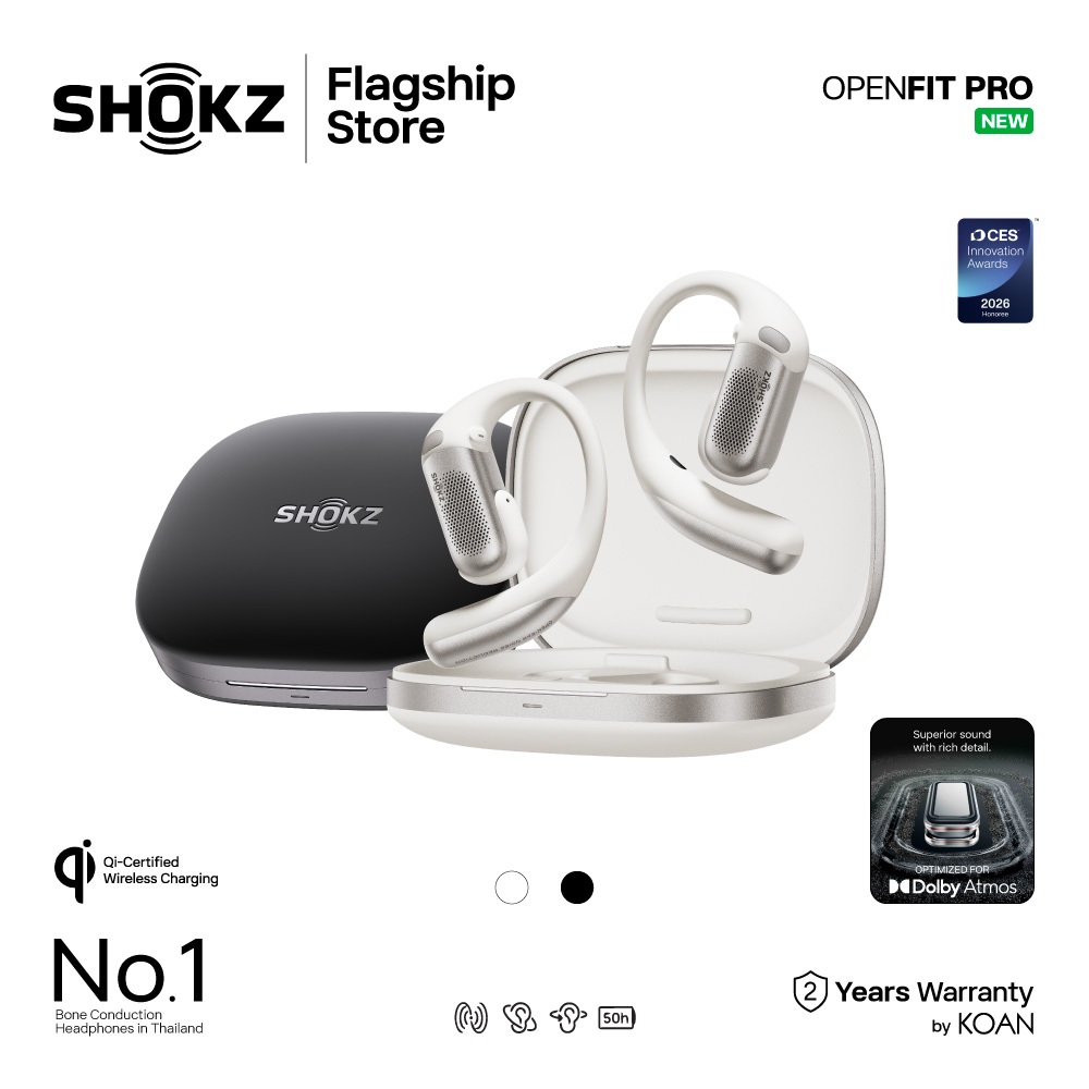 Shokz OPENFIT PRO หูฟังไร้สาย Open-Ear คุณภาพเสียงที่เหนือระดับ ด้วยขุมพลังเทคโนโลยี Shokz SuperBoost