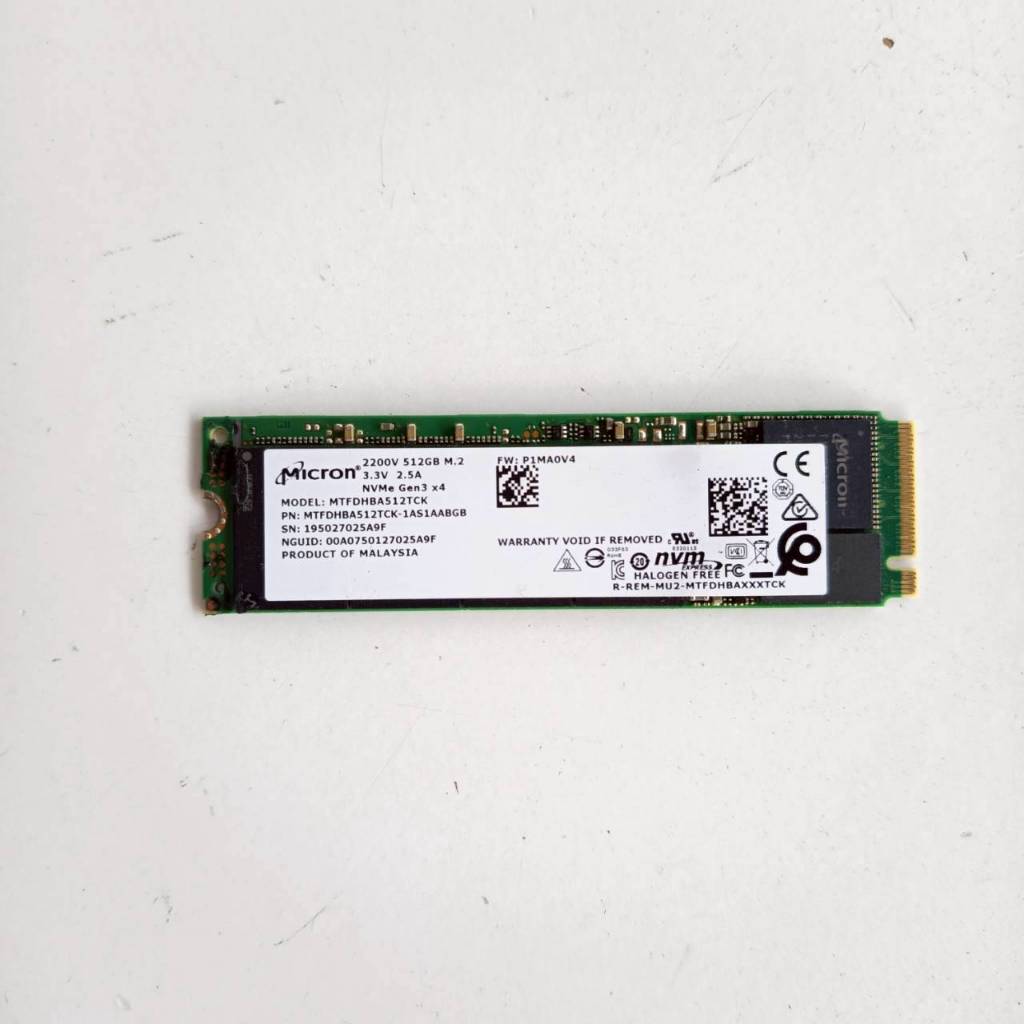 SSD  M.2  NVME  512GB  MICRON  ประกัน  2  เดือน
