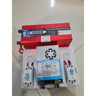 ชุดนอนนา 1600w 12v. อินเวอร์เตอร์ Pure sine Waveแท้ ชุดคอนโทรลชาร์จMpptแท้25A