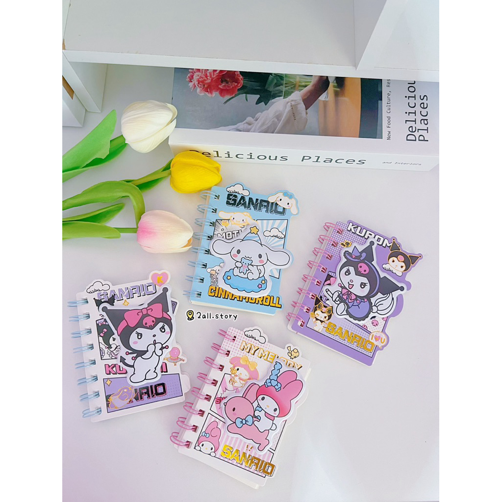 Sanrio สมุดสันห่วง A7 เส้นบรรทัด ลายซารินิ่ม No.5555-5551