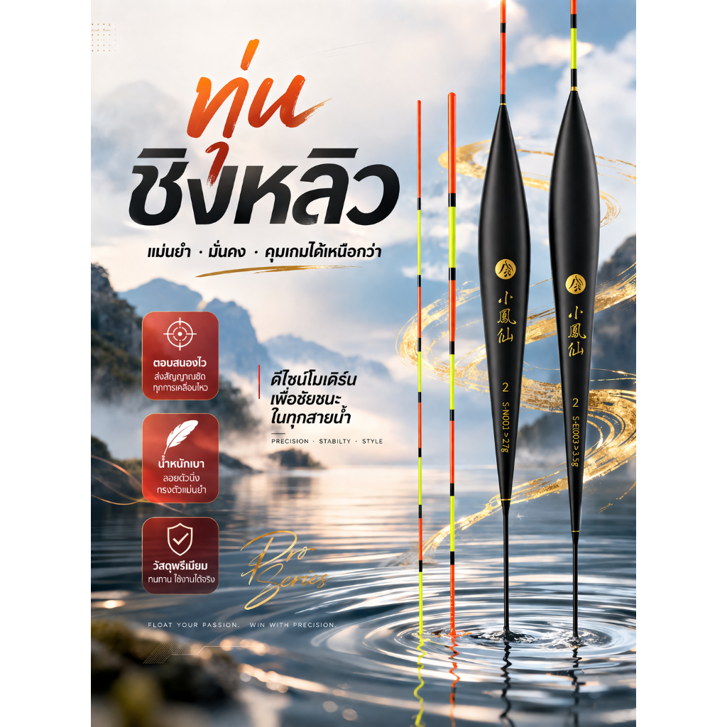 ทุ่นตกปลา ชิงหลิว สปิ๋ว S-NC Series ทุ่นโฟมนาโนงานพรีเมียม มาตรฐาน ออกแบบมาเพื่อความแม่นยำที่ดีกว่า