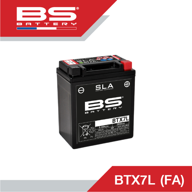 BS แบตเตอรี่ SLA รหัส BTX7L (FA)