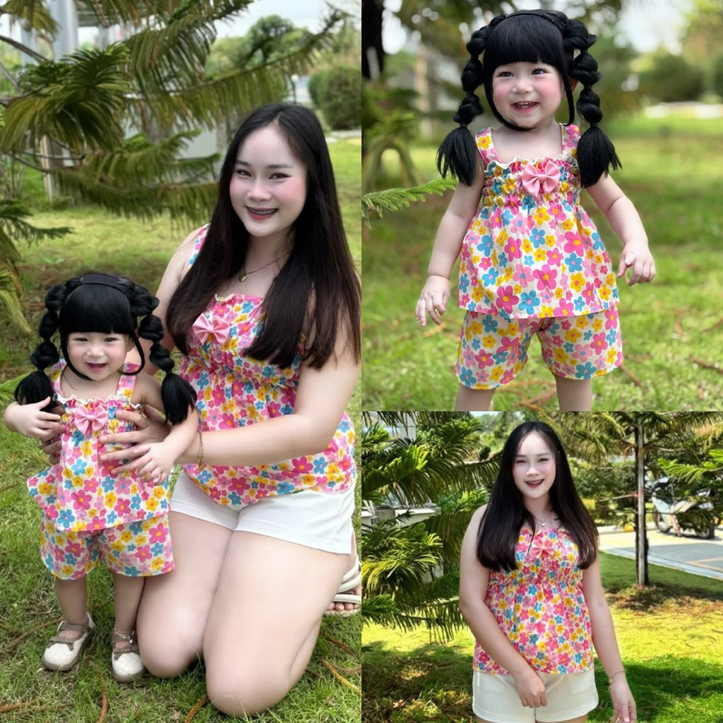 ชุดคู่แม่ลูก ชุดแม่ลูก ชุดครอบครัว ใส่สงกรานต์ ชุดสงกรานต์ผู้หญิง