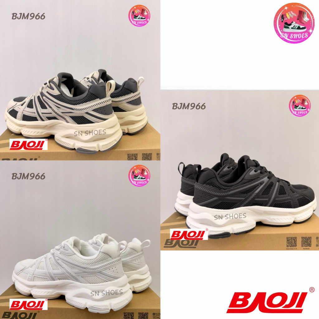 รองเท้าผ้าใบ BAOJI เเท้100% BJM 966รองเท้าผ้าใบผู้ชาย ไซร้ 41-45