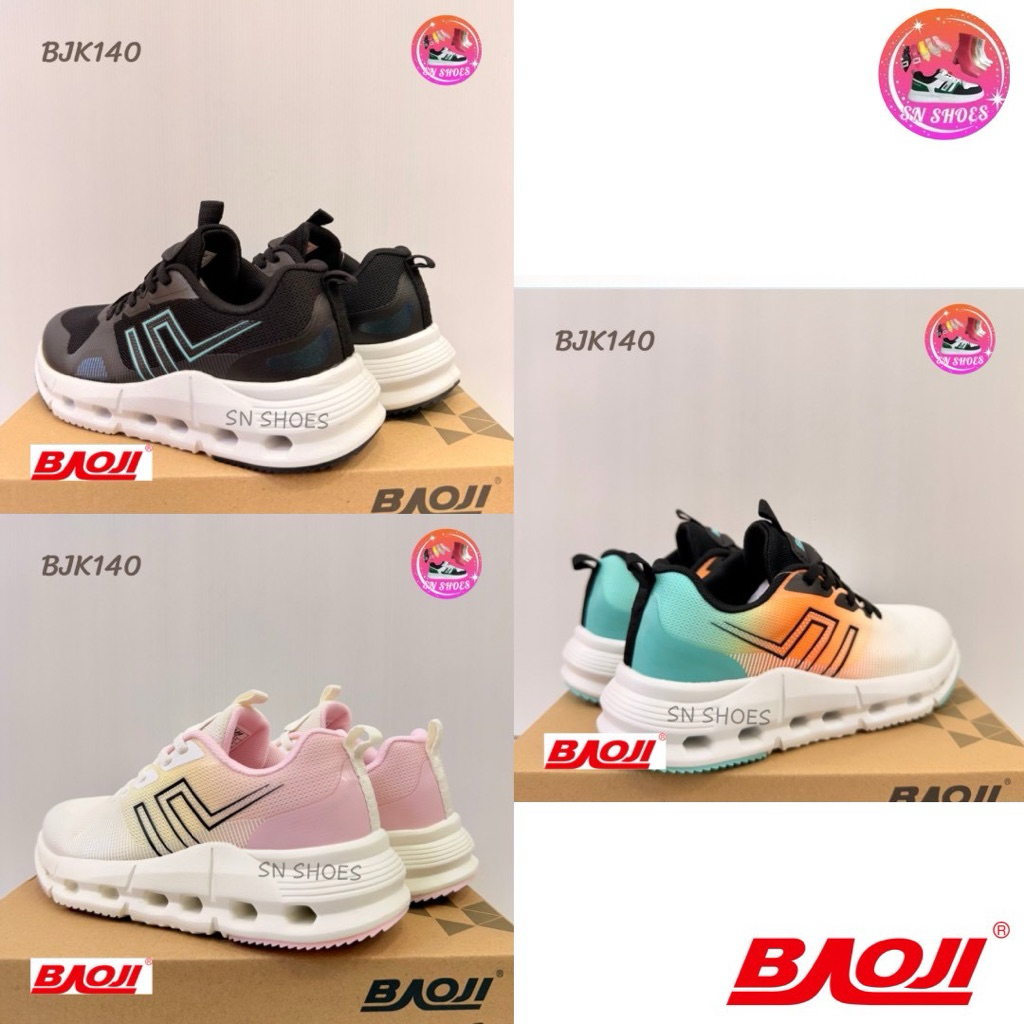 รองเท้าผ้าใบ BAOJI เเท้100% BJK 140 รองเท้าผ้าใบเด็ก ไซร้ 33-37