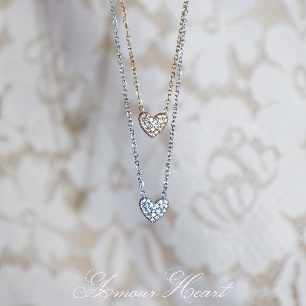 gigaglam amour heart necklace | สร้อยหัวใจไม่ลอก ไม่ดำ