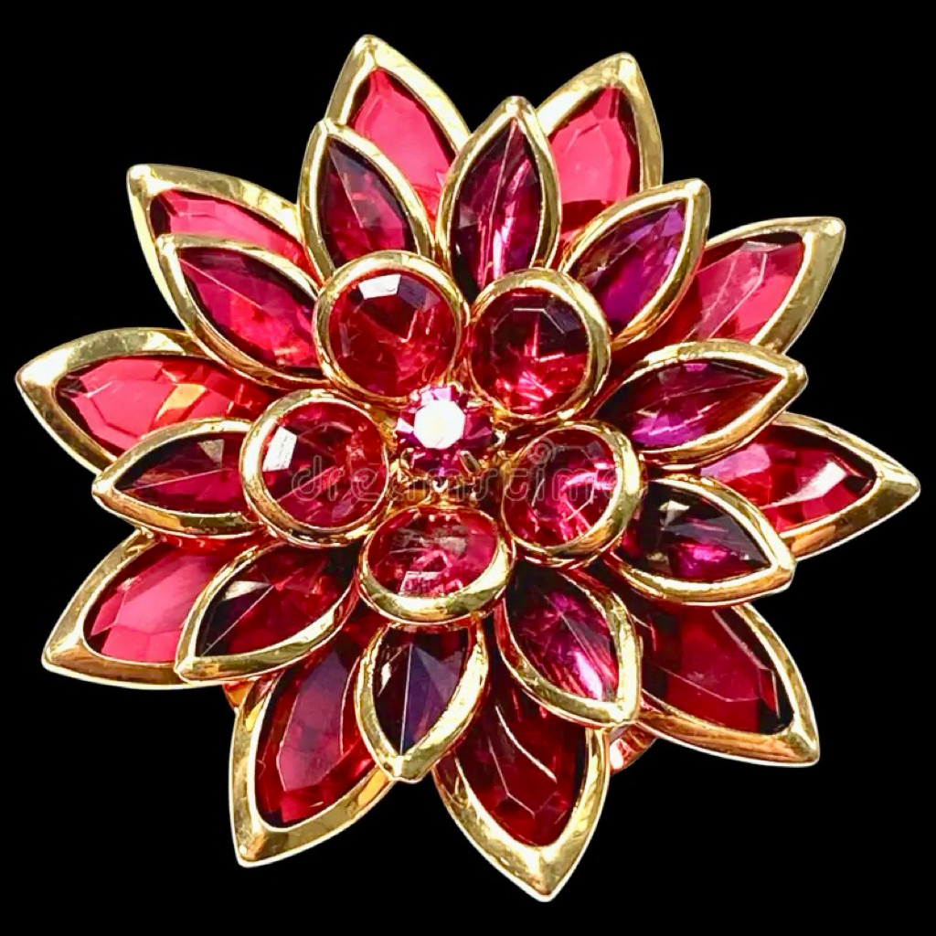 เข็มกลัดดอกไม้ Avon วินเทจ (Vintage Avon flower brooch)