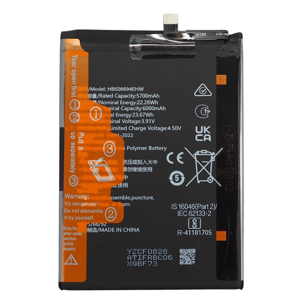 แบตเตอรี่ Honor X9B รับประกัน 3 เดือน แบต Honor X9B